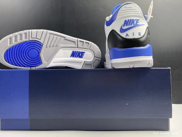 Rep LUCY Retro 3 Blue Air White Jordan CT8532-040 0815